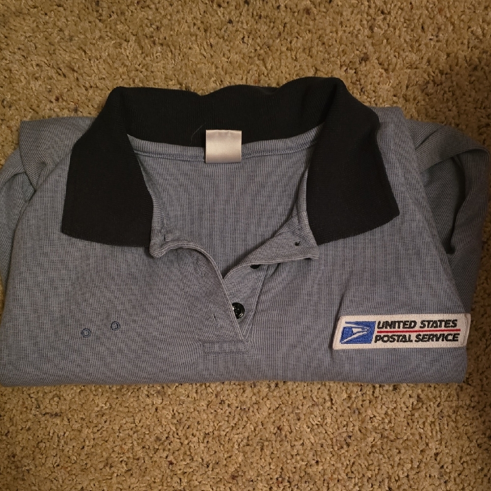 USPS Blue Polo Shirt Short Sleeve